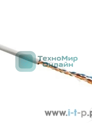Кабель UTP (U/UTP), кат. 5e, 4 пары, (305 м), (24 AWG), одножильный (solid), серый, PVC