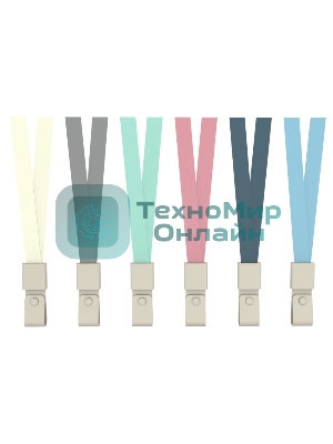 Шнур для пропуска Deli 8352blue 45х1 см нейлон синий (упак.: 12 шт) пластиковый пакет