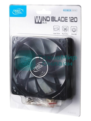Вентилятор для корпуса DEEPCOOL WIND BLADE 120 черный, 120 мм, 1300 об/мин, 26.6 дБ, 3 pin
