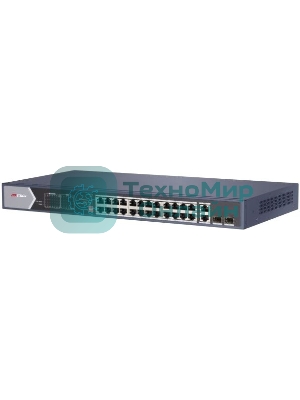 Коммутатор Hikvision DS-3E0528HP-E 26G 2SFP 20PoE+ 370W неуправляемый