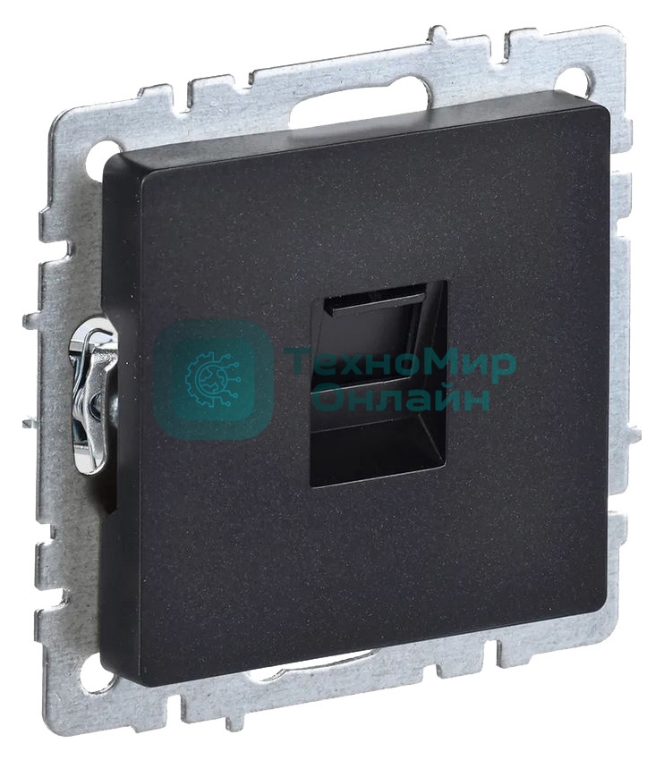 Розетка компьютерная IEK BRITE RJ45 кат.5E РК10-БрЧ черный