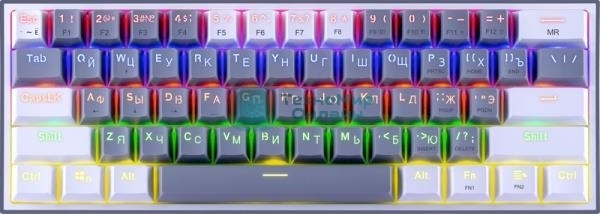 Клавиатура USB FIZZ GREY/WHITE REDRAGON 70675 DEFENDER