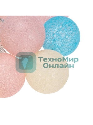 Тайские фонарики Neon-night Перламутр 5м, 25 LED, прозрачный ПВХ, цвет свечения теплый белый, питание USB