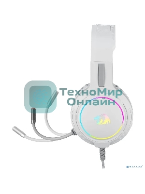 Гарнитура Redragon Mento белый, проводная, USB / 2 x mini jack 3.5 мм, подсветка
