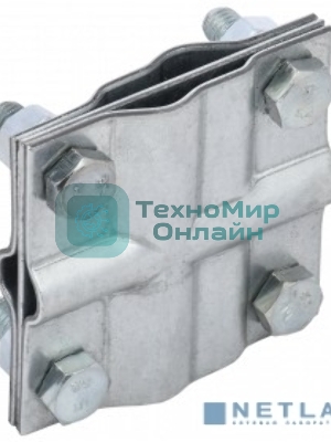 Зажим заземления крестообразный полоса/пруток-полоса/пруток оцинк. сталь IEK ZGC13-11-1-16-40