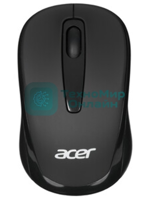 Мышь беспроводная Acer OMR133 черный, 1000 dpi, радиоканал, USB, кнопки - 3