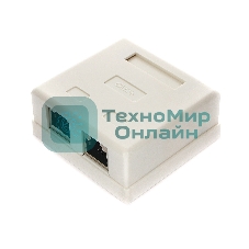 Монтажное оборудование Розетка Gembird NAS214 RJ-45 кат.STP 5e внешняя экранированная 2 порта, 110&Krone