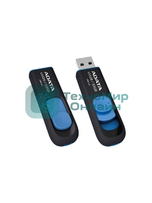 Флешка USB ADATA UV128 (AUV128-32G-RBE), 32Gb, USB 3.0, R/W 100/30, черный/синий