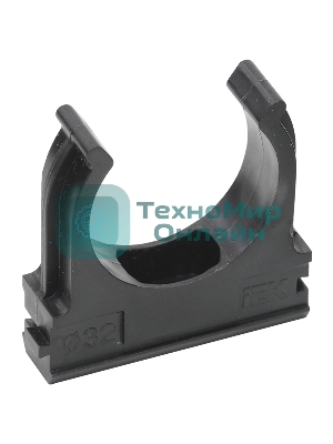 Держатель d32мм IEK CTA10D-CF32-K02-050-PCS (упак.:50шт) черный
