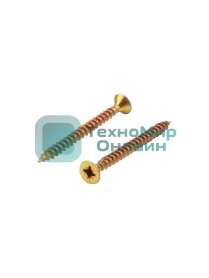 Саморез универсальный Kranz 4.5х50, желтый цинк, короб (200 шт./уп.)