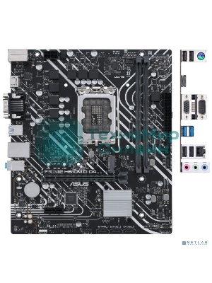 Материнская плата ASUS PRIME H610M-D D4, LGA 1700, Intel H610, 2xDDR4, 4xSATA, 1xM.2, 1xPCIe 4.0 x16, 1xPCI, 1xHDMI, 1xVGA, 1x 1Gb LAN, 2xUSB-A 2.0, 2xUSB-A 3.2 Gen 1, 3x3.5 мм, 7.1, mATX