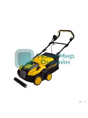 Скарификатор электрический CHAMPION ESC1840 Мощность двигателя 1800 Вт, Напряжение сети 230,50 В, Гц, Вес c травосборником 12 кг, Ширина обработки 400 мм, Высота аэрации от -13 до -1 мм, Высота скарификации от -9 до 3 мм, Тип/объем травосборника ткань/55 л, Регулировка высоты обработки/количество положений 4, Уровень мощности звука 104 дБ, Уровень звукового давления скарификатор/аэра 85,56 (K=3 дБа) дБ, Уровень вибрации на рукоятке 5,5 (K=1,5 м/с) м/с2.