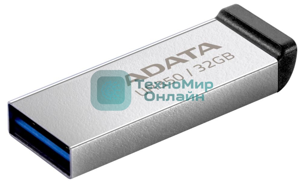 Флешка USB ADATA UR350 (UR350-32G-RSR/BK), 32Gb, USB 3.2, R/W 100/15, серебристый/черный