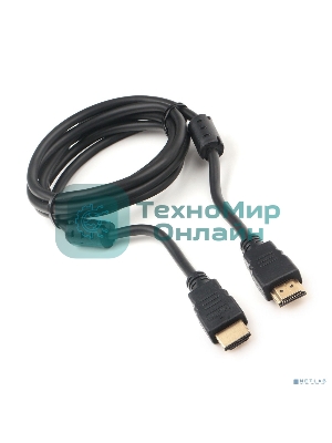 Кабель HDMI Cablexpert CCF2-HDMI4-6, 19M/19M, v2.0, медь, позол.разъемы, экран, 2 фер.кольца, 1,8м, черный, пакет