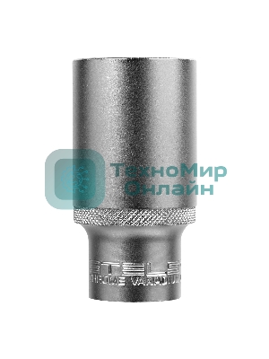 Головка торцевая удлиненная Stels 32 мм, 6-гранная, CrV, под квадрат 1/2