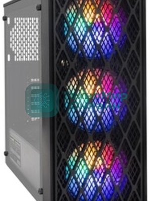 Компьютерный корпус Miditower ExeGate EVO-8243-NPX700 (ATX, БП 700NPX с вент 12 см, 2хUSB+1хUSB 3.0, черный, 3 вент. с RGb подсветкой, боковая панель - закаленное стекло)