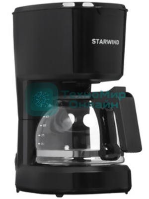 Кофеварка капельная Starwind STD0610 черный, исп. кофе - молотый, 0.6 л, 600 Вт.