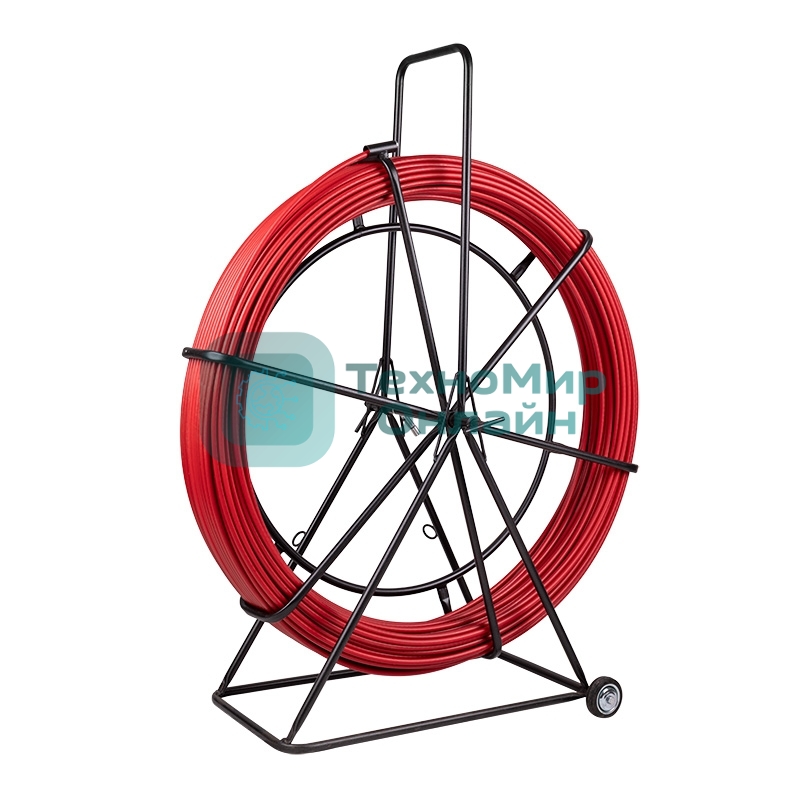 Протяжка кабельная Rexant (УЗК в тележке), стеклопруток d=11,0 мм, 50 м красная