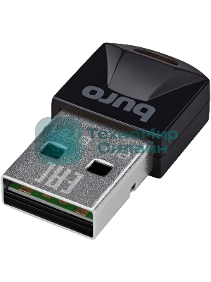 Адаптер USB Buro Bluetooth 5.1+EDR class 1.5 20м черный