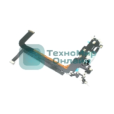 Шлейф с разъемом зарядки и микрофоном для Apple iPhone 13 Pro Max, белый