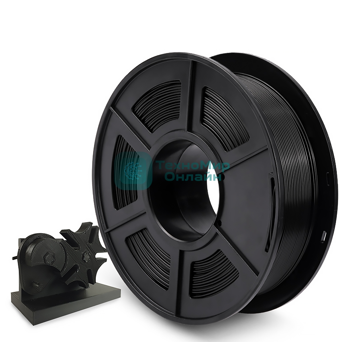 Филамент NVPrint PLA+ черный для 3D печати диаметр 1.75мм длина 330 метров масса 1 кг