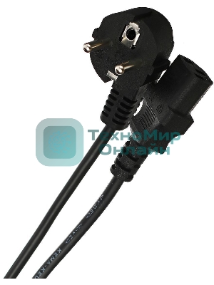 Кабель компьютер-розетка 220V (EURO) VDE 3G0,75мм2 VCOM CE021-CU 1,8 м