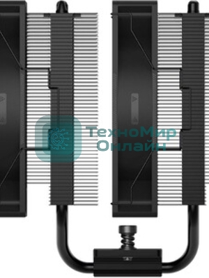 Кулер для процессора PCCooler RT620 BK (250W, 4-pin PWM, 157mm, Al/Cu, 6x6mm, 2x120mm, 73.32CFM, 34.9dBA, 2200RPM, S: 1851/1700/1200/115X, AM5/AM4, black)
