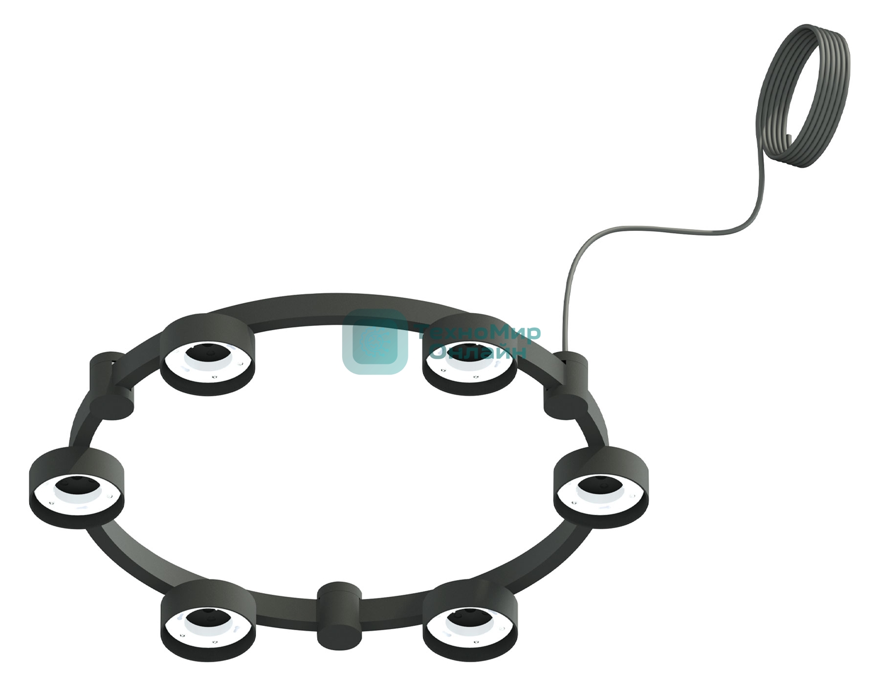 Корпус светильника C9232/6 SBK черный песок D550*70.5mm GX53/6
