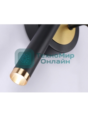 Настенный светодиодный светильник Ambrella light FL51652/1+1 BK/GD черный/золото 10W 4200K 500*227*90