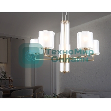 Люстра Ambrella light LH56011/5 BS/FR латунь/белый матовый E14*5 max 40W D640*1260
