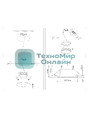 Светильник Ambrella light TN51812 GD золото GX53 max 15W D105*36