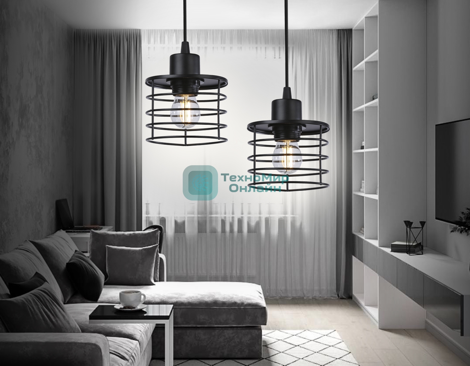 Светильник Ambrella light TR8068 BK черный E27 max 40W D120*950