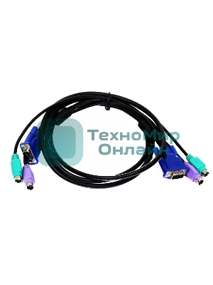 Переключатель D-Link DKVM-CB Кабель KVM длиной 1,8 м с разъемами PS2