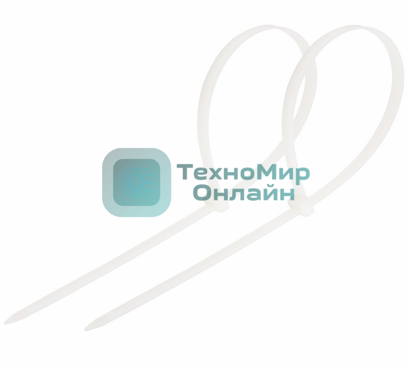 Хомут-стяжка кабельная нейлоновая Rexant 400 x7,6 мм, белая, упаковка 100 шт.