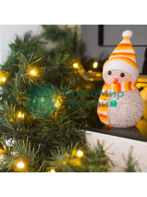 Еловый шлейф Neon-night искусственный 2,7 м Теплое белое свечение 80 LED