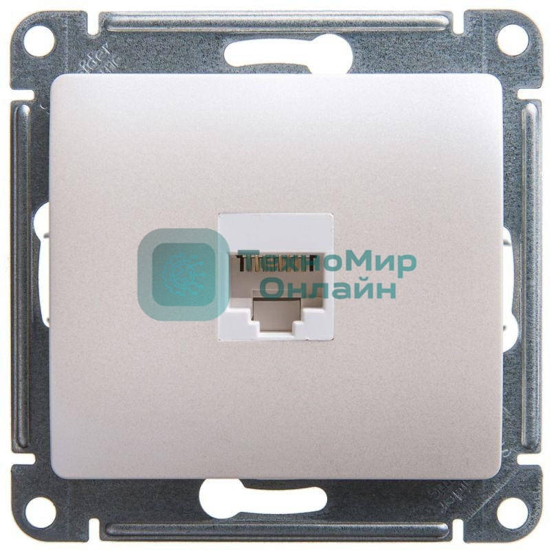 Механизм розетки комп. 1-м Glossa RJ45 CAT.5E перламутр SchE GSL000681K
