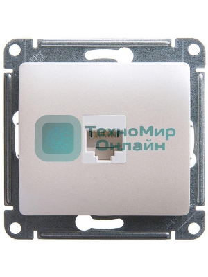 Механизм розетки комп. 1-м Glossa RJ45 CAT.5E перламутр SchE GSL000681K