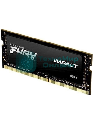 Оперативная память Kingston Fury Impact, DDR4, 8GB (1x8GB), 3200MHz, CL20, SO-DIMM