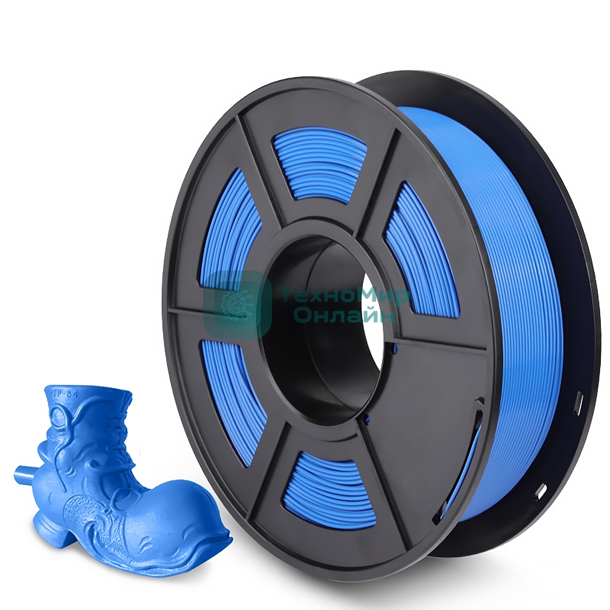 Филамент NVPrint PLA+ Blue Grey для 3D печати диаметр 1.75мм длина 330 метров масса 1 кг