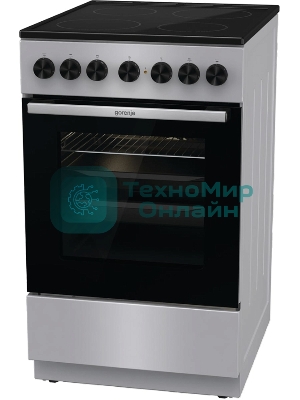 Плита электрическая Gorenje GEC5B41SG серый, конфорок 4 шт, духовка 62 л, 50 см x 85 см x 59.4 см
