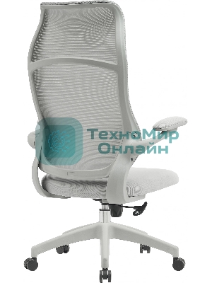 Кресло компьютерное Cactus CS-GMC505-GY серый, сиденье серый, сетка/ткань, крестов. пластик, пластик серый