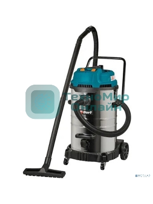 Пылесос строительный Bort BSS-2460-Storm синий, 440/2400 Вт, уборка сухая/влажная, пылесборник мешок/контейнер, 60 л