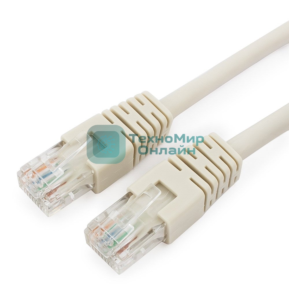 Патч-корд UTP Cablexpert PP6U-1M cat.6, 1м, литой, многожильный, серый