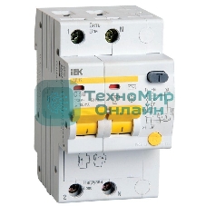 Выключатель автоматический дифференциального тока IEK MAD10-2-050-C-100 АД12 2Р 50А 100мА IEK