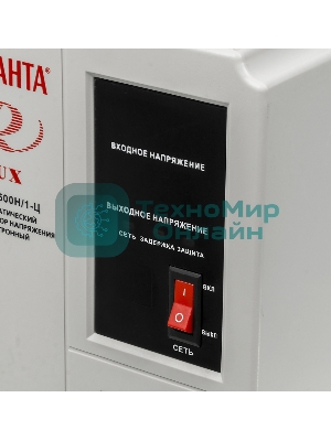Стабилизаторы напряжения Ресанта АСН-1 500 Н/1-Ц 63/6/20 Стабилизатор Lux 220В±8%, Габариты 206х133х230, Вес 4,5кг
