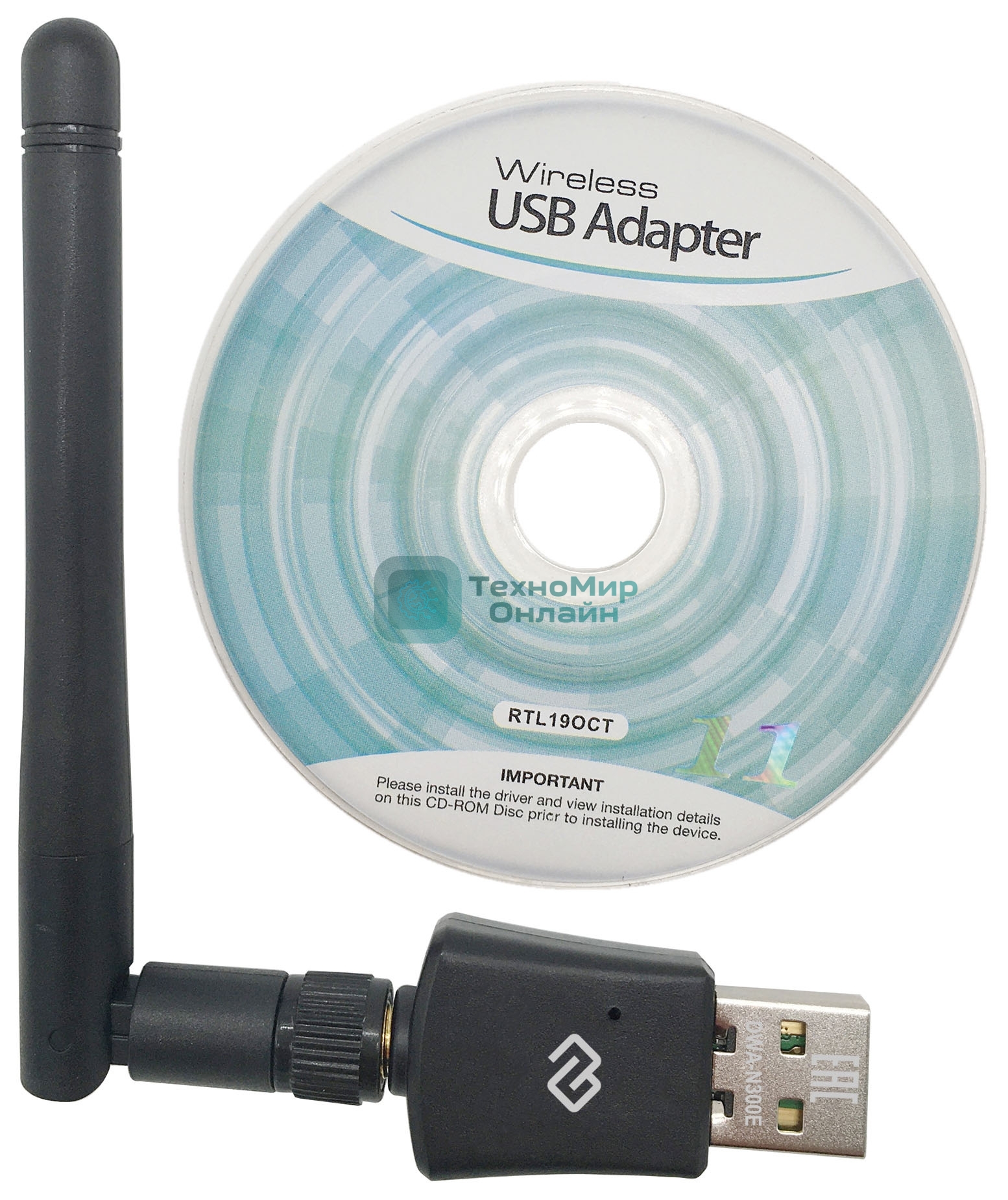 Сетевой адаптер WiFi Digma DWA-N300E N300 USB 2.0 (ант.внеш.съем) 1ант. (упак.:1шт)