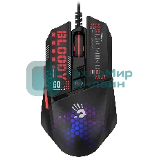 Мышь проводная A4Tech Bloody W60 Max Mini черный, 12000 dpi, USB, кнопки - 9