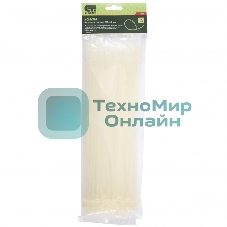 Хомуты Сибртех, 300 х 4,8 мм, пластиковые, белые, 100 шт.