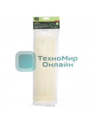 Хомуты Сибртех, 300 х 4,8 мм, пластиковые, белые, 100 шт.