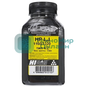 Тонер Hi-Black для HP LJ 1160/1320, Тип 3.7, Bk, 150 г, банка